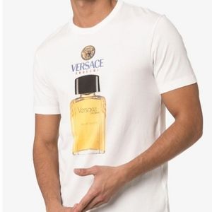 VERSACE Logo Perfume Print T-Shirt